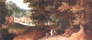 Huntsman And His Family Returning With Their Catch