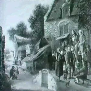 Dorfszene by Claes Dircksz van der Heck