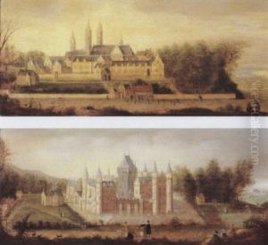 A View Of Egmond Abbey; A View Of Egmond Castle