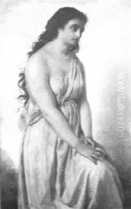 Dreiviertelportrat Einer Romischen Schonheit, Pepina Angelotti, In Klassischem Gewandt