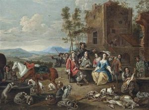 A Hunting Party At An Inn