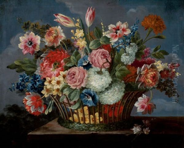 Still Life With A Basket Of Flowers - view 1