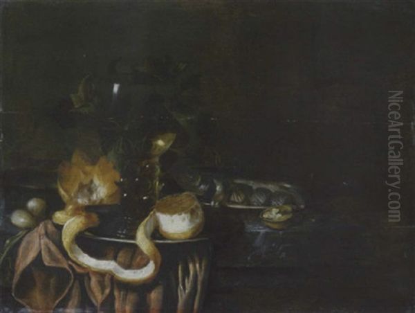Stilleben Mit Fisch, Zitrone Und Romer - view 1