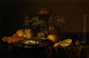 Stilleben Mit Fruchten Und Meereskrebsen by Jan van den Hecke the Elder