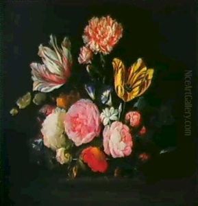 Ein Blumenstrauss. by Jan van den Hecke the Elder