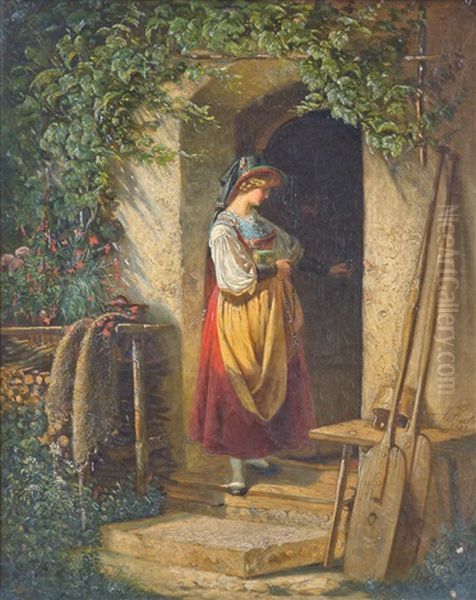 Junge Frau Nach Dem Kirchgang - view 1