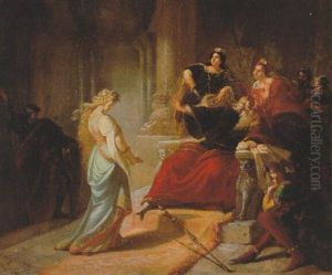 Konig Lear Verstost Cordelia by August Von Heckel