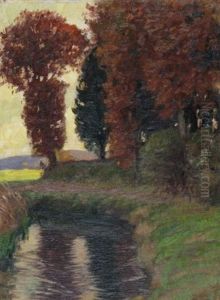 Bachlandschaft Im Herbst Bachlandschaft Im Herbst