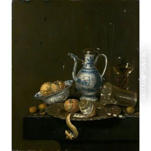 Nature Morte A La Coupe Wanli Et Verseuse Jiajing by Willem Claesz Heda