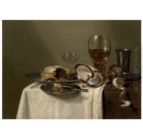 Nature Morte Au Rohmer, Nautile Et Gobelet En Argent - view 1