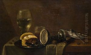 Nature Morte A La Tourte Et Au Rohmer by Willem Claesz Heda