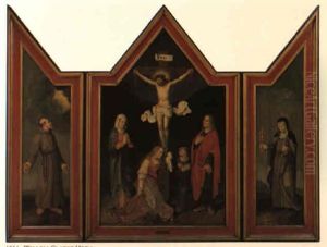 Triptychon: Christus Am Kreuz, Hl. Franziskus U. Hl. Klara