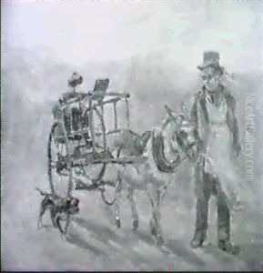 A Knife Grinder And His Donkey by Ralph Hedley