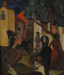 Spanskt Torgmotiv by Bertil Bull Hedlund