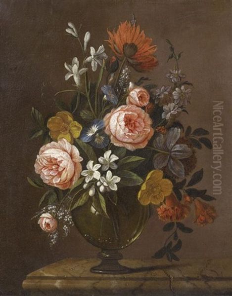 Blumenstrauss In Einer Glasvase - view 1