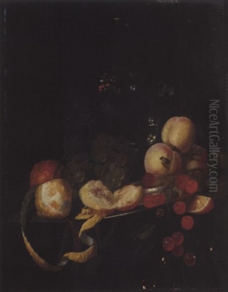 Nature Morte Aux Grappes De Raisin, Cerises Et Citron - view 1