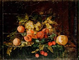 Still Life Of Fruit In A Kraak Porselein Bowl by Cornelis De Heem