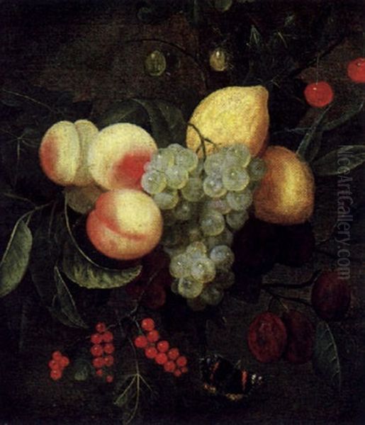 Stilleben Mit Fruchten Und Einem Schmetterling - view 1