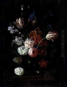 Bouquet De Fleurs Dans Un Vase Translucide Bouquet De Fleurs Dans Un Vase Translucide