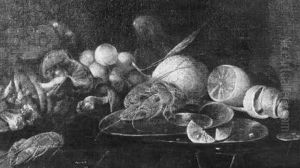 Stilleben Von Fruechten Und Pilzen