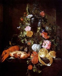 Nature Morte Aux Fruits, Fleurs Et Crustaces Nature Morte Aux Fruits, Fleurs Et Crustaces