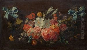 Garland Of Flowers by Jan Davidsz De Heem