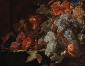 Fruchtestillleben Mit Vergoldetem Deckelpokal by Jan Davidsz De Heem