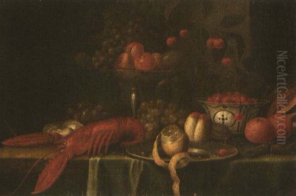 Nature Morte Au Homard Et Fruits - view 1