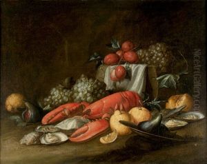Nature Morte Au Homard Et Fruits by Jan Davidsz De Heem