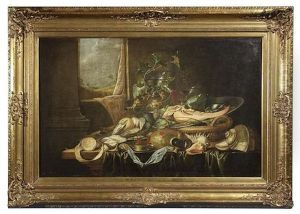 Prunkstillleben Mit Fruchten Und Austern by Jan Davidsz De Heem