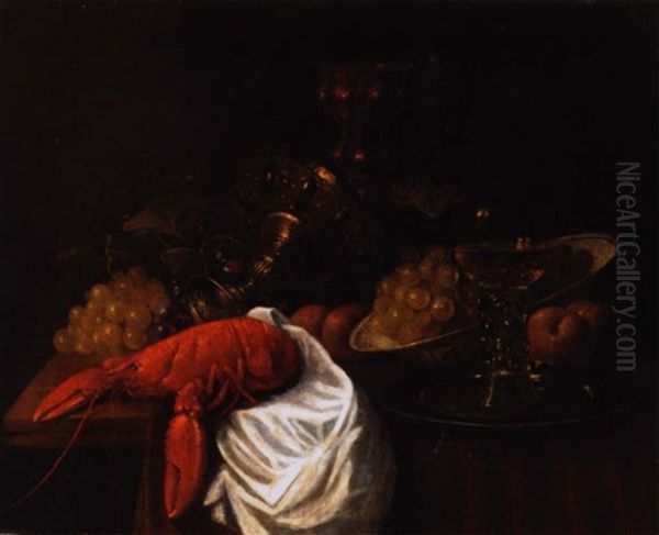 A Banketje Still Life With A Lobster, Tazza And Fruit - view 1