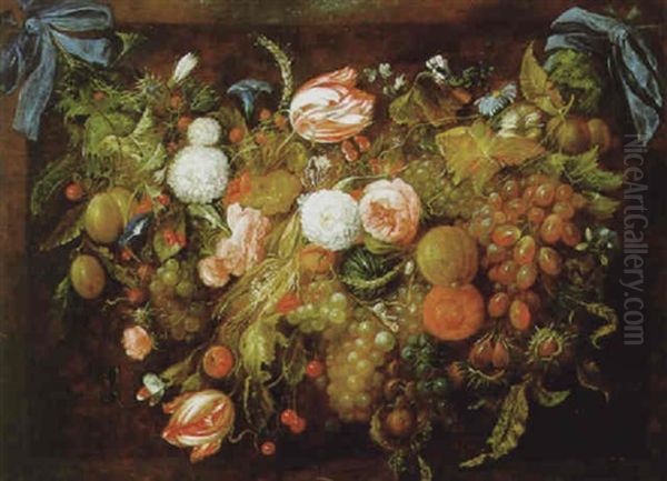 Stilleben Von Blumen Und Fruchten - view 1