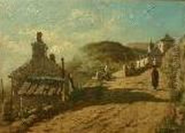 The Road Leading Up To The Great Orme In Llandudno With Figures Etc - view 1