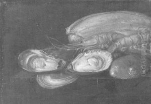 Kleines Stilleben Mit Meeresfruchten by Jan Davidsz De Heem