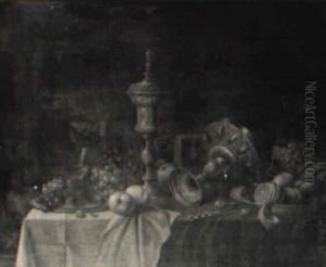 Still Life With A Bowl Of Fruit, An Overturned Tazza, A Standing Cup...