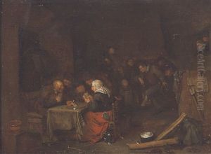 Scene D'auberge by Egbert Van Heemskerck