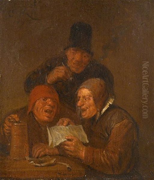 Three Men In An Interior - view 1