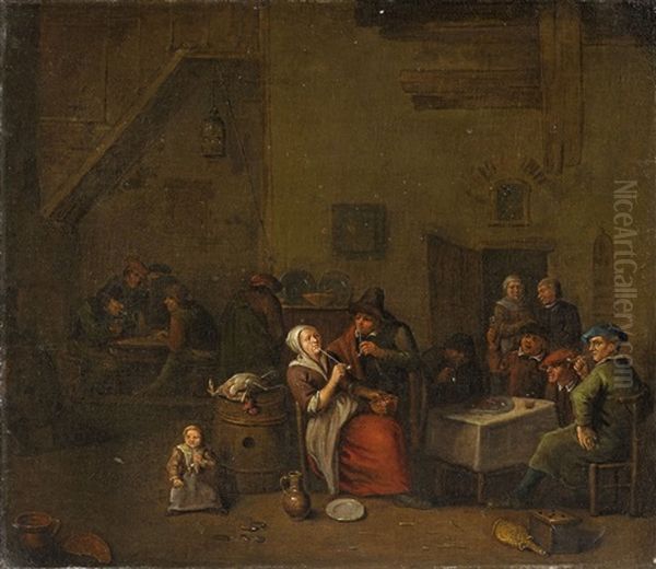 Smokers In A Tavern - view 1