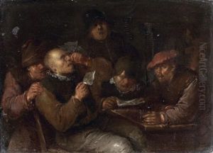 Scene De Taverne by Egbert Van Heemskerck