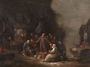 Betende Monche by Egbert Van Heemskerck