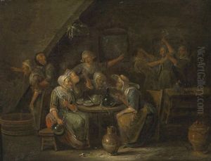 Frauen Im Wirtshaus by Egbert Van Heemskerck