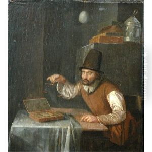 A Man Weighing Gold