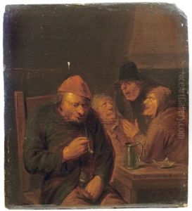 Peasants Making Merry In An Inn by Egbert Van Heemskerck