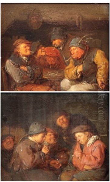 Les Fumeurs Dans Une Taverne (pair) - view 1