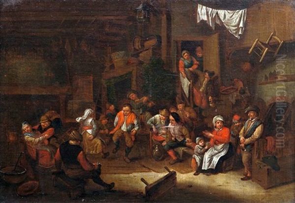Wirtshausinterieur Mit Tanzenden Bauern - view 1
