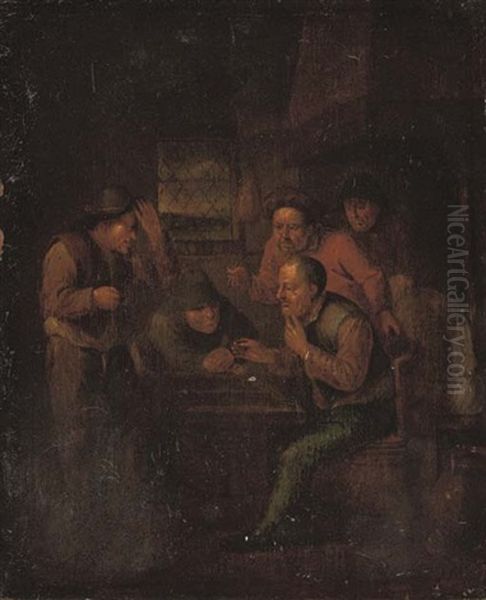 Boors Playing A Game In An Interior - view 1