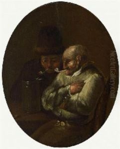 Rauchende Bauern by Egbert Van Heemskerck