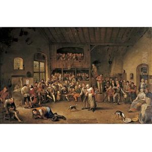 Tavern Scene by Egbert Van Heemskerck