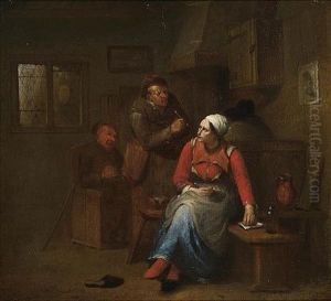 Two Peasants And A Woman In An Inn Two Peasants And A Woman In An Inn