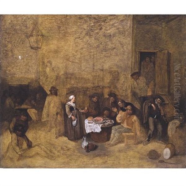 Peasants In A Tavern - view 1